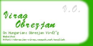 virag obrezjan business card